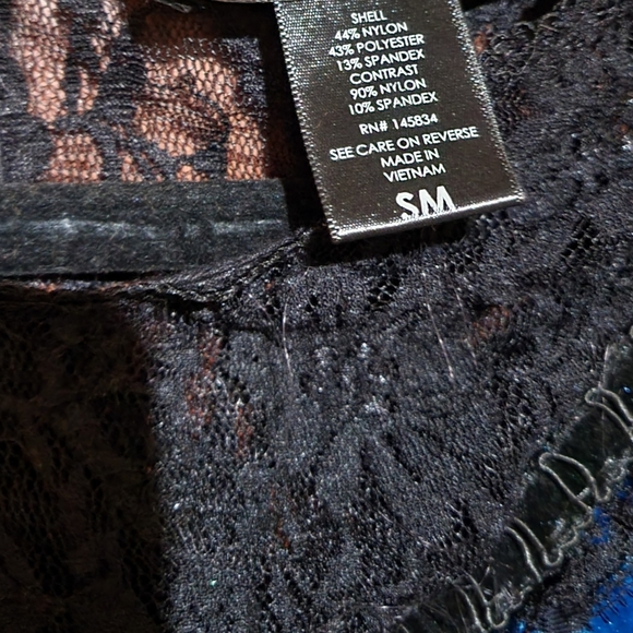 Hot Topic Blue Velvet Burnout Skater Dress - Picture 3 of 5